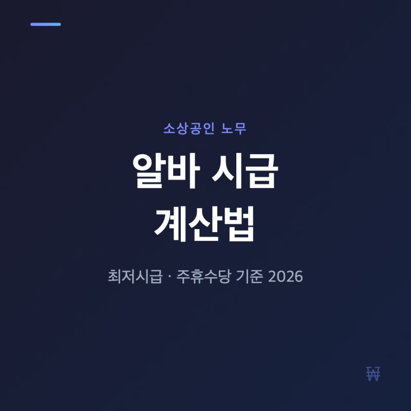 초보 사장을 위한 알바 시급 계산법 최저시급 주휴수당 포괄임금 뜻 계산까지