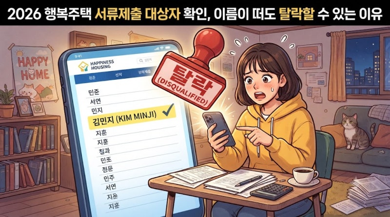 2026 행복주택 서류제출 대상자 확인, 이름이 떠도 탈락할 수 있는 이유