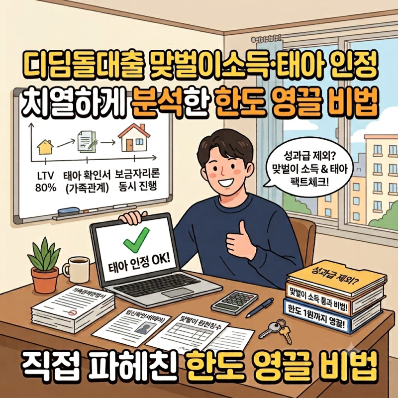 디딤돌대출 생애최초·1인가구 한도 영끌! 치열하게 파헤친 4가지 현실 조건