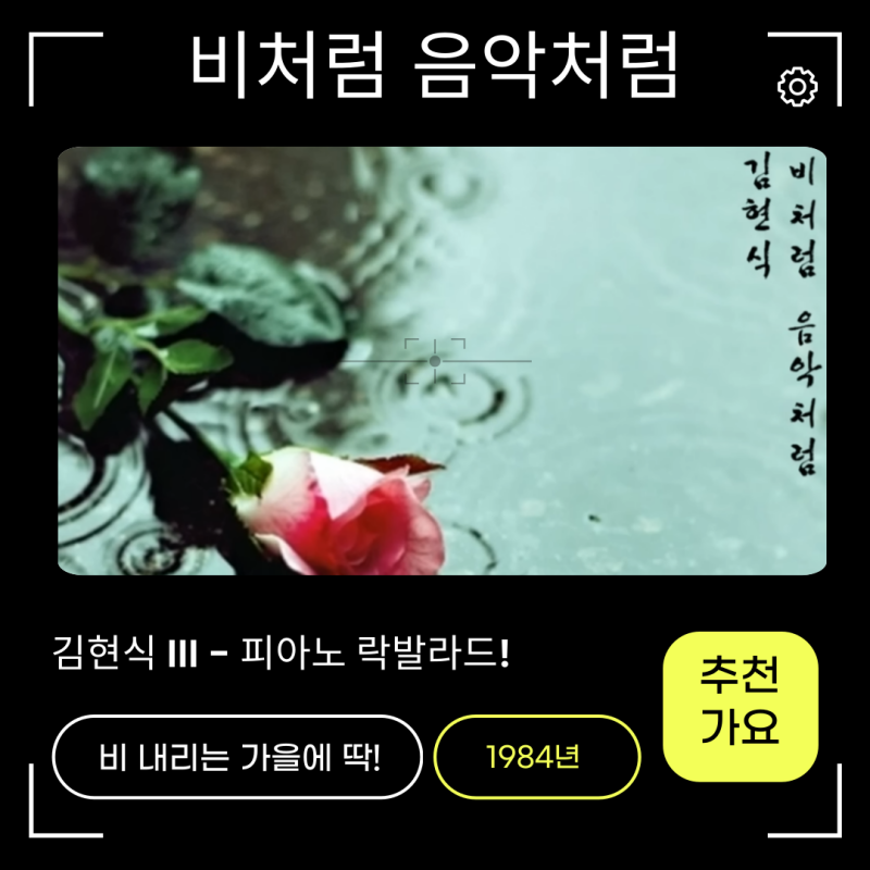 비처럼 음악처럼-김현식 노래가사 명곡정보 가요! 비 내리는 가을에 딱!