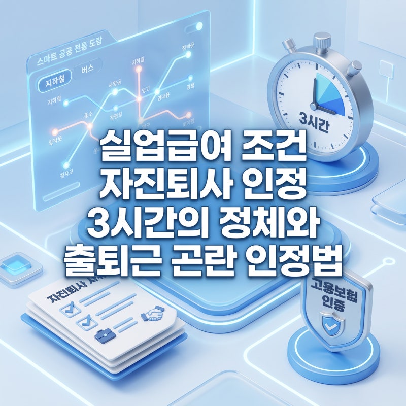 실업급여 조건 자진퇴사 인정 3시간의 정체와 출퇴근 곤란 인정법