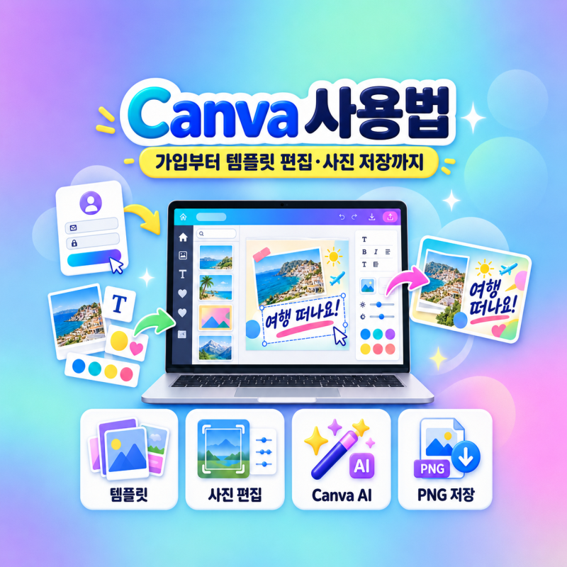 캔바 Canva 사용법｜가입부터 템플릿 편집·사진 저장까지