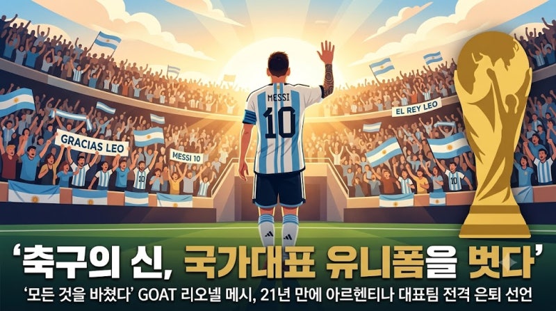 영원한 GOAT 메시, 21년 만에 아르헨티나 국가대표 전격 은퇴 선언한 진짜 배경은 무엇일까요?