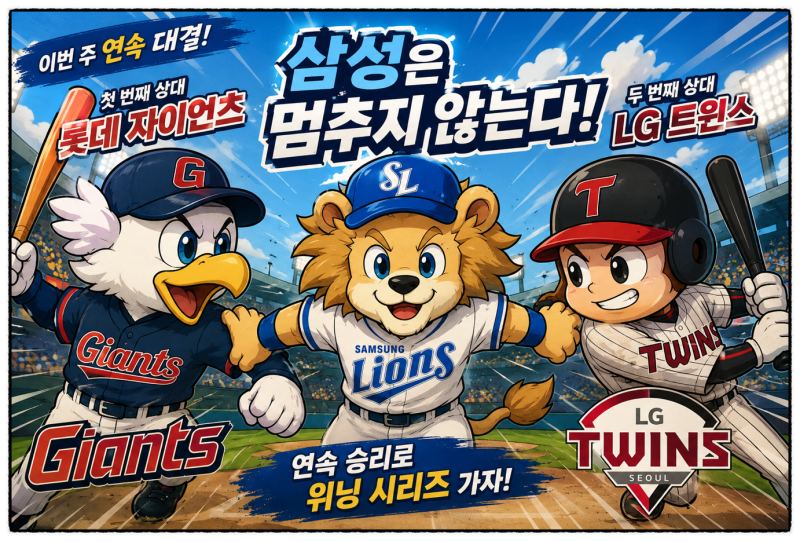 롯데를 넘어 LG까지! 9월의 삼성라이온즈, 이번 주 KBO 정규 일정이 마무리 됩니다. 삼성 위닝....