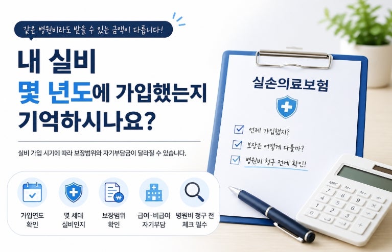 내 실비 몇 년도에 가입했는지 기억하시나요?