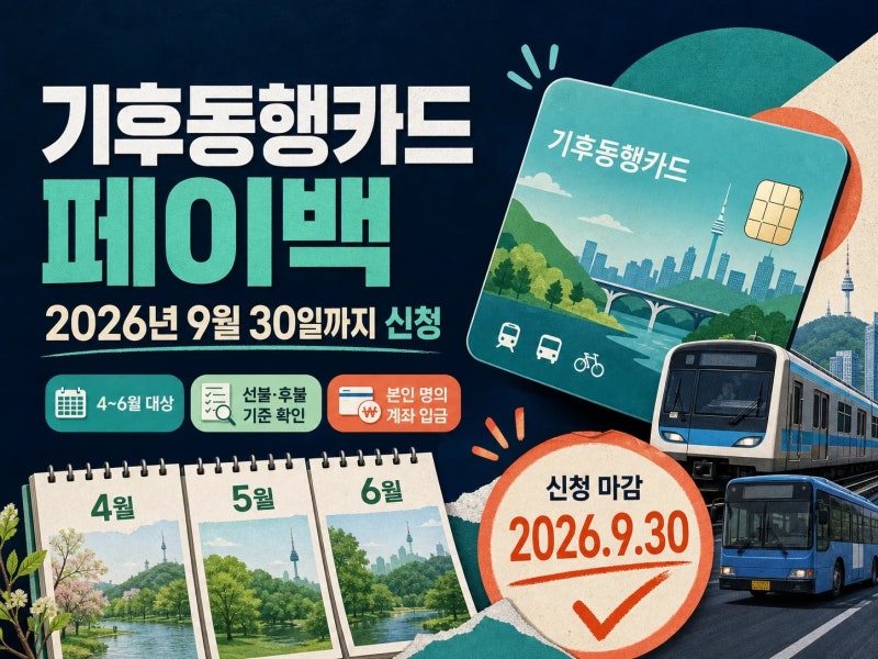 마감 전 기후동행카드 3만원 환급 신청 알아야 할 것 4가지 (+ 신청 방법 | 환급 대상 | 제외 조....