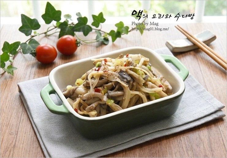 가을이 제철인 버섯요리, 느타리버섯무침 만드는 법