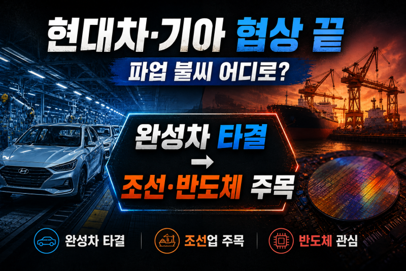 현대차·기아 협상 끝났는데…이번엔 조선·반도체 ‘파업 불씨’