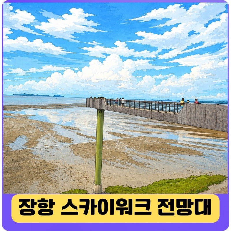 서천 장항 스카이워크 전망대 걸으며 보는 바다 풍경