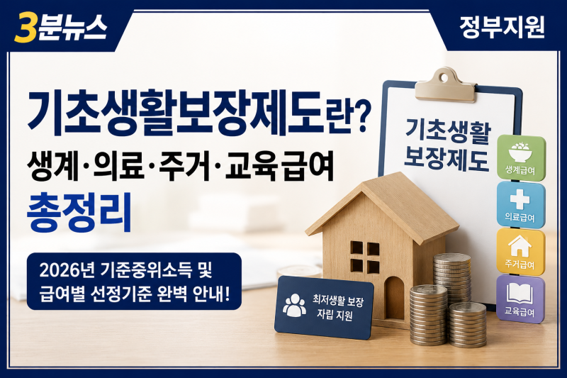 2026 기초생활보장제도란? 생계·의료·주거·교육급여 총정리