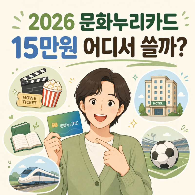[2026 문화누리카드]  사용처 총정리, 15만원 어디서 쓸까? 잔액조회·온라인 사용법