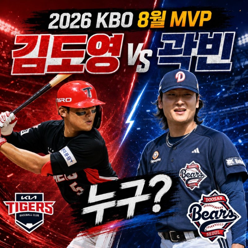 2026 KBO 8월 MVP 후보 8명, 김도영 vs 곽빈 누가 받을까? 투표방법 총정리