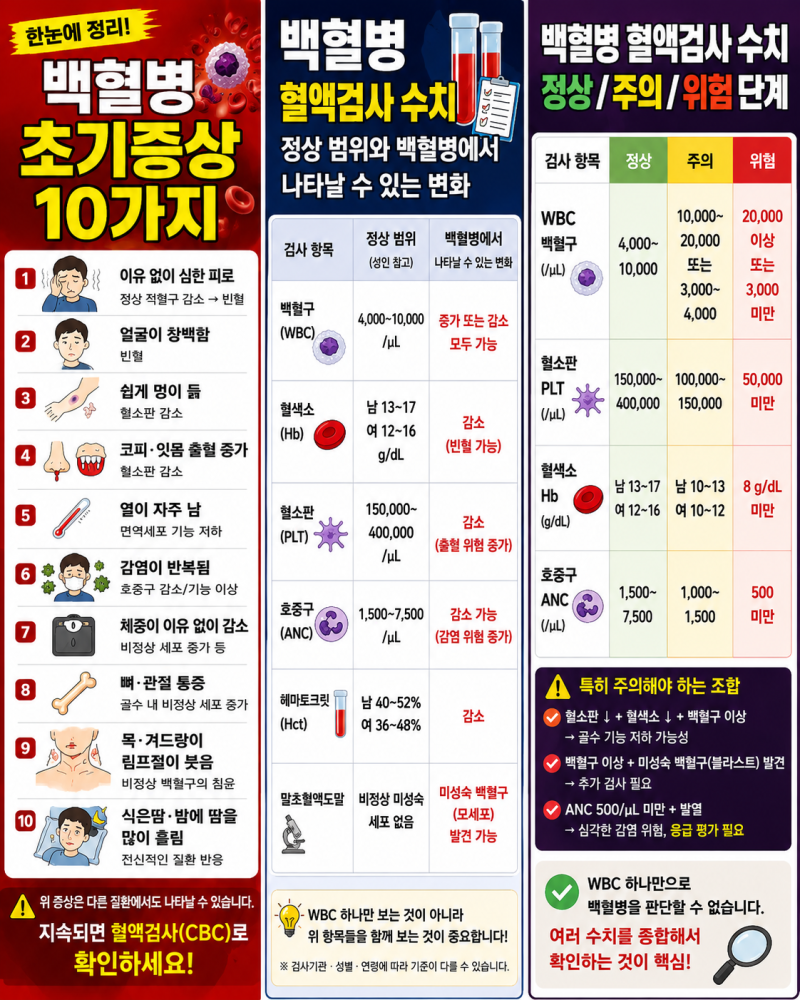 백혈병 걸리는 이유와 초기증상