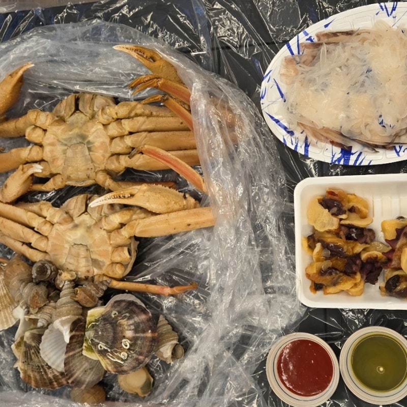8월 30일 매천수산시장 대게 생새우 멍게 참가리비 시세