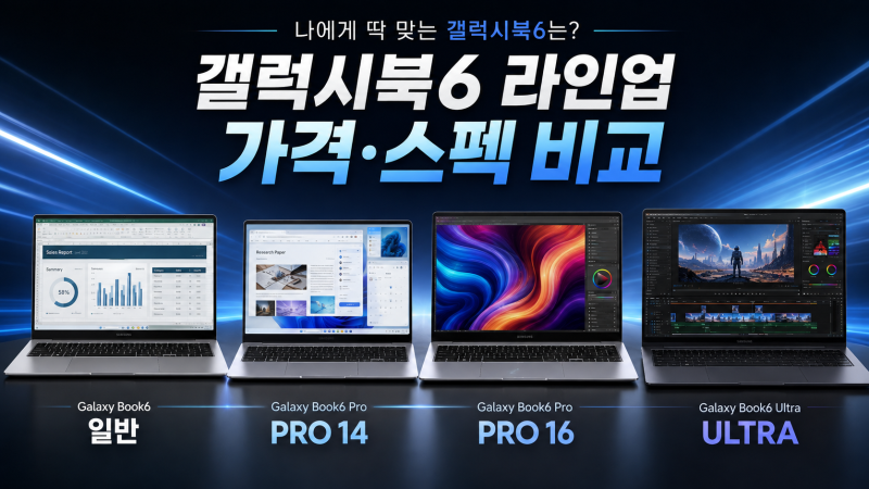 삼성 갤럭시북6 라인업! 일반형·프로·울트라 가격, 스펙 분석 비교!