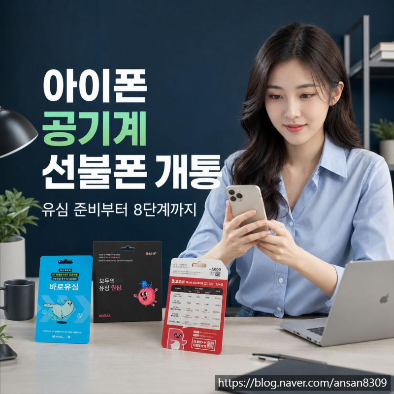 아이폰 공기계 선불폰 개통하는 절차와 유심 준비 방법 정리