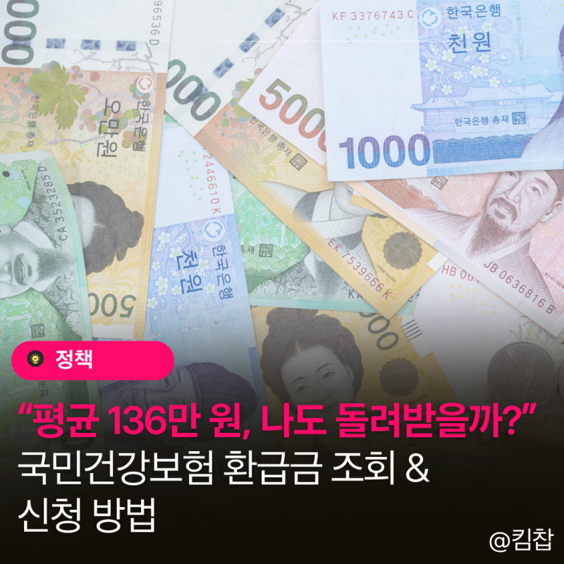 “평균 136만 원, 나도 돌려받을까?” 국민건강보험 환급금 조회부터 신청 방법까지