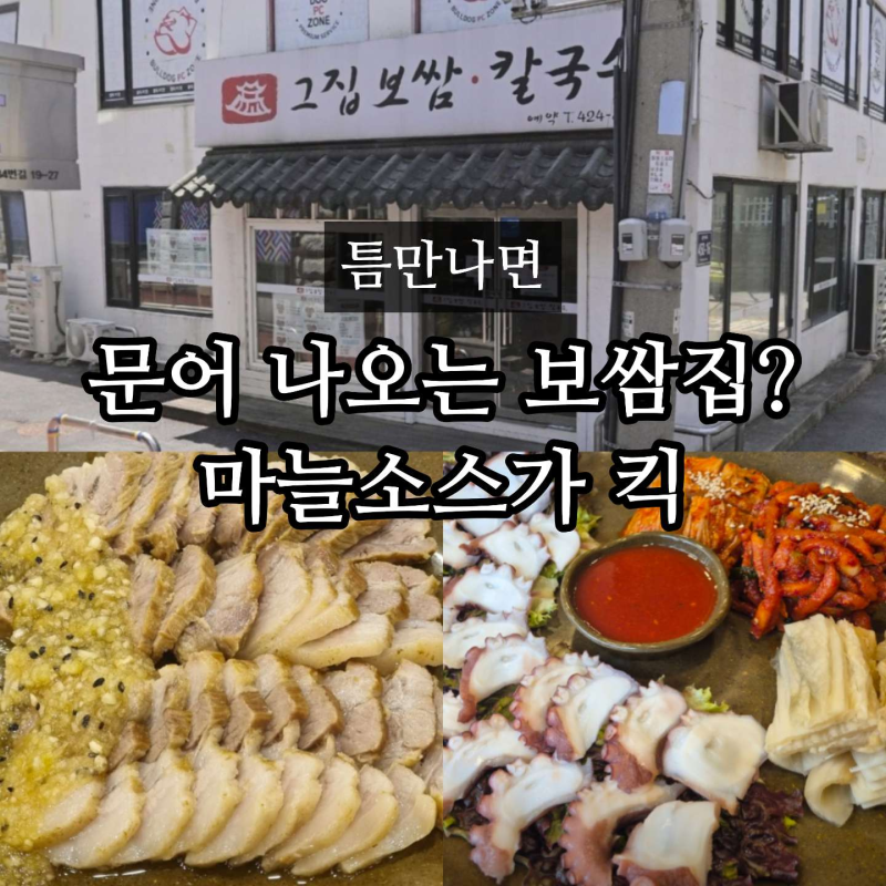 틈만나면 안양 보쌈 막국수집 어디? 현빈 우도환 문어삼합 마늘보쌈 인덕원 그집보쌈칼국수