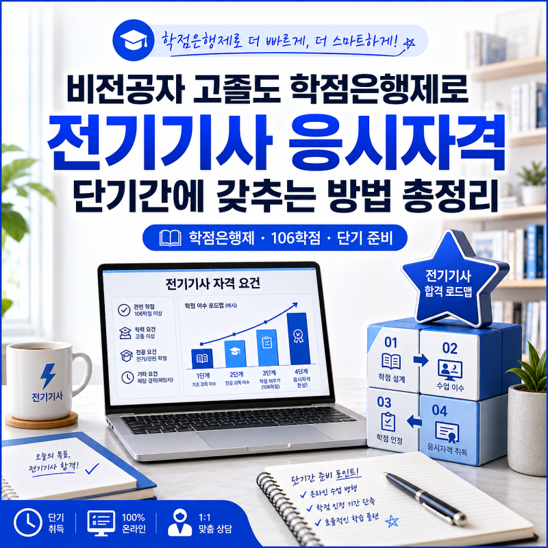 전기기사 응시자격 단기간에 갖추는 방법 (학점은행제 준비 가이드)