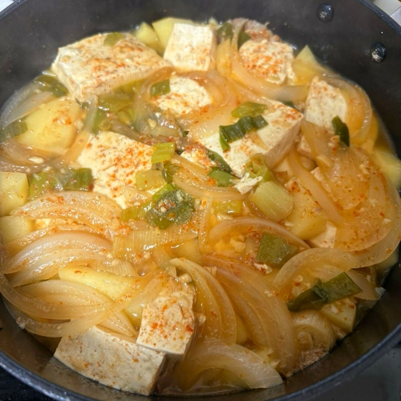 집밥 해먹기 - 초간단 맛도리 우삼겹 두부조림 레시피