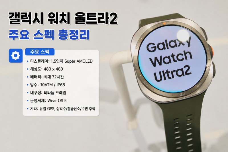 갤럭시 워치 울트라2 스펙과 장점과 단점과 가격 총정리