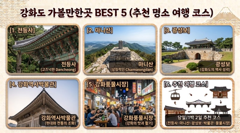 인천 강화도 가볼만한곳 총정리 | 전등사부터 강화풍물시장까지