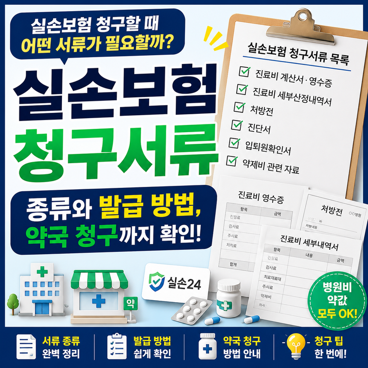 실손보험 청구서류 종류와 발급 방법, 약국 청구까지 확인