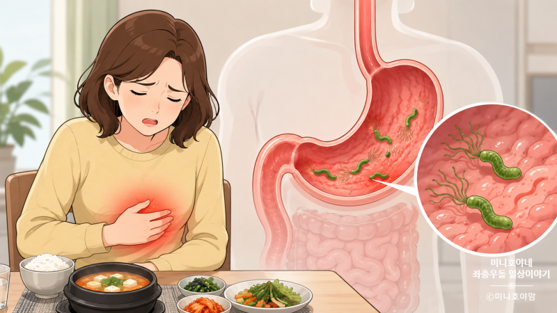 헬리코박터균 증상 7가지, 속쓰림 방귀 설사도 나타날까?