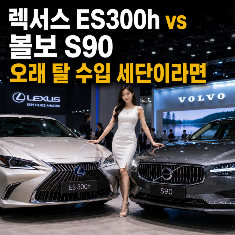 렉서스 ES300h vs 볼보 S90｜오래 탈 수입 세단이라면