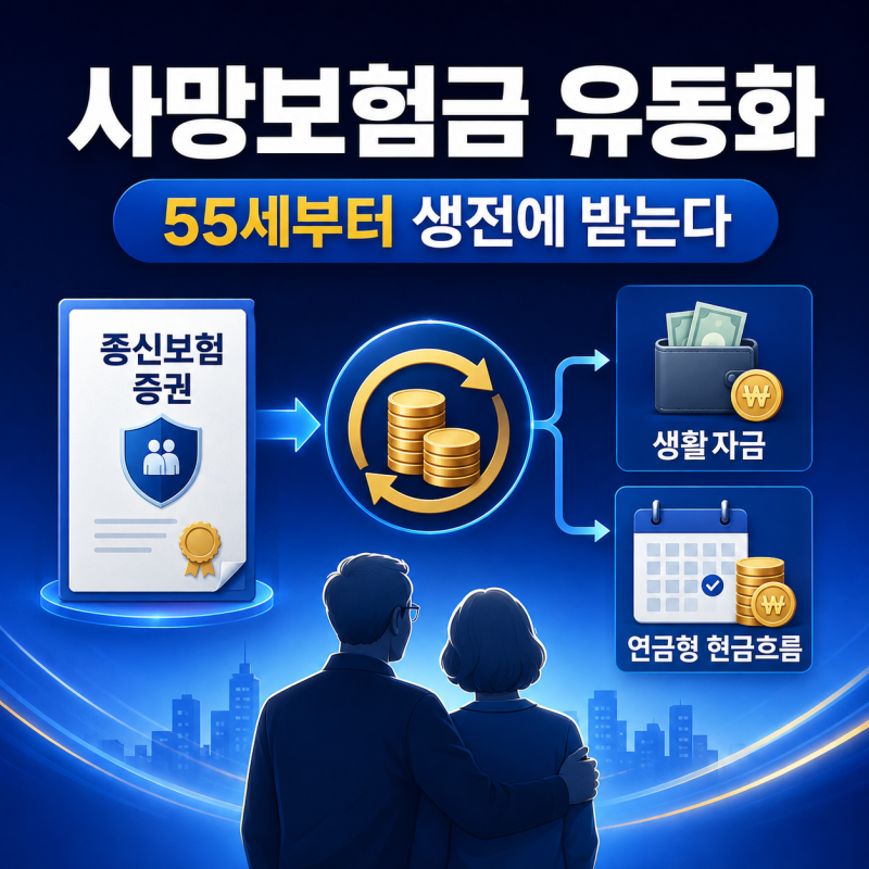 사망보험금 유동화란? 종신보험을 생전에 연금처럼 받는 조건