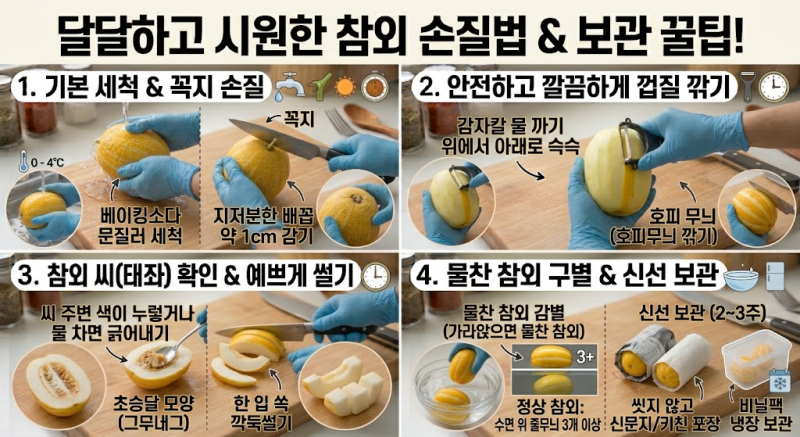 참외 까는법 & 예쁘게 깎기 완벽 정리! 참외 씨 먹어도 될까? 물찬 참외 구별법 & 한 달 보관 ....