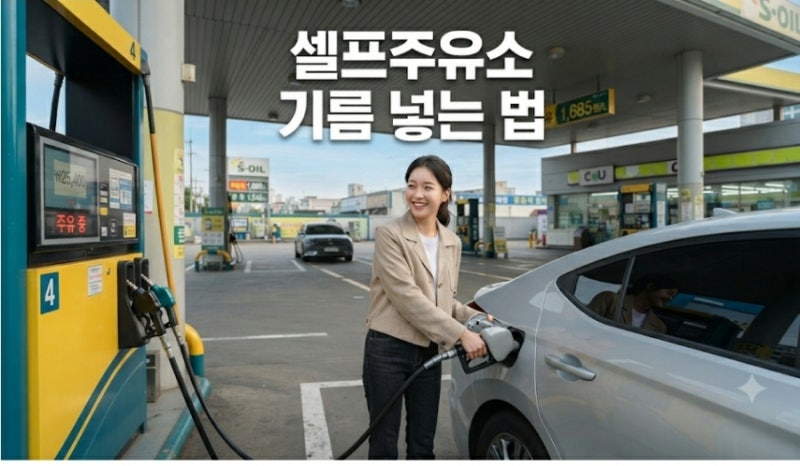 여성 초보운전자 3분 만에 끝내는 셀프주유소 기름 넣는 법 완벽 가이드