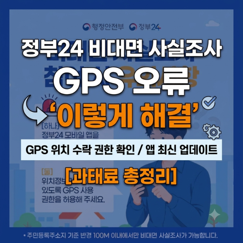 정부24 비대면 사실조사, GPS 오류 이렇게 해결 과태료 총정리
