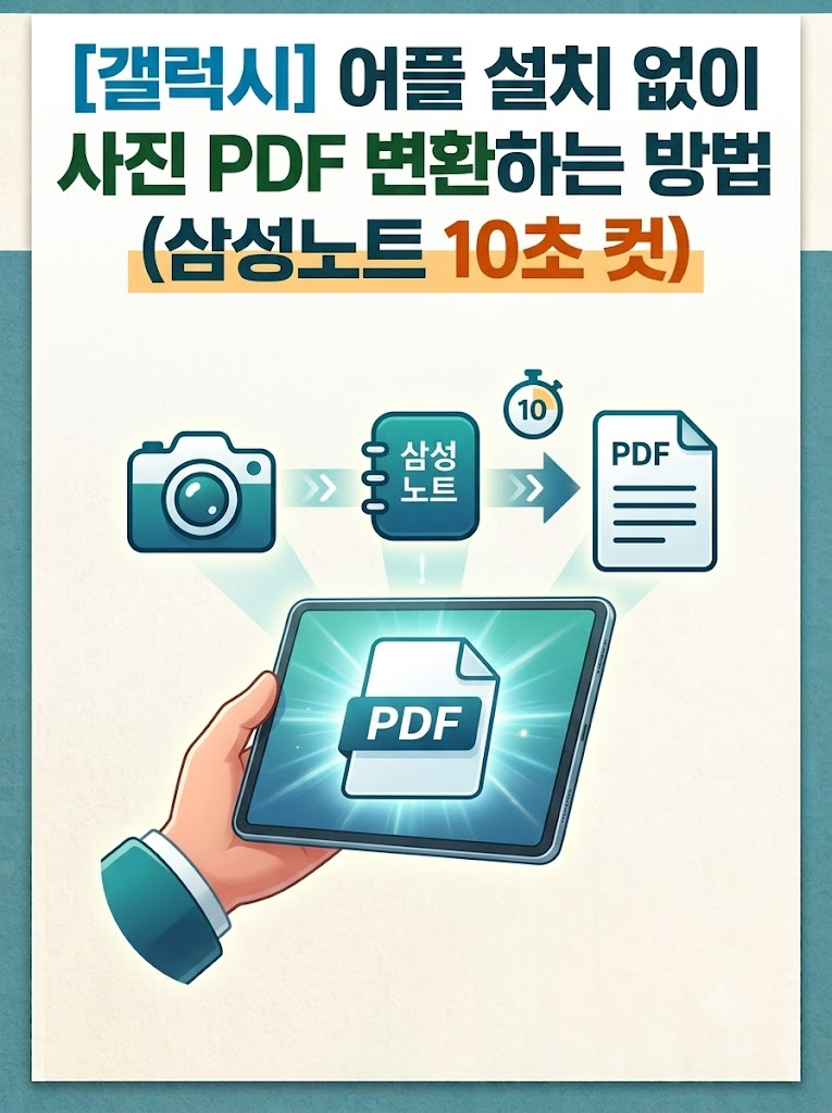 [갤럭시] 어플 설치 없이 이미지 PDF 변환하는 방법