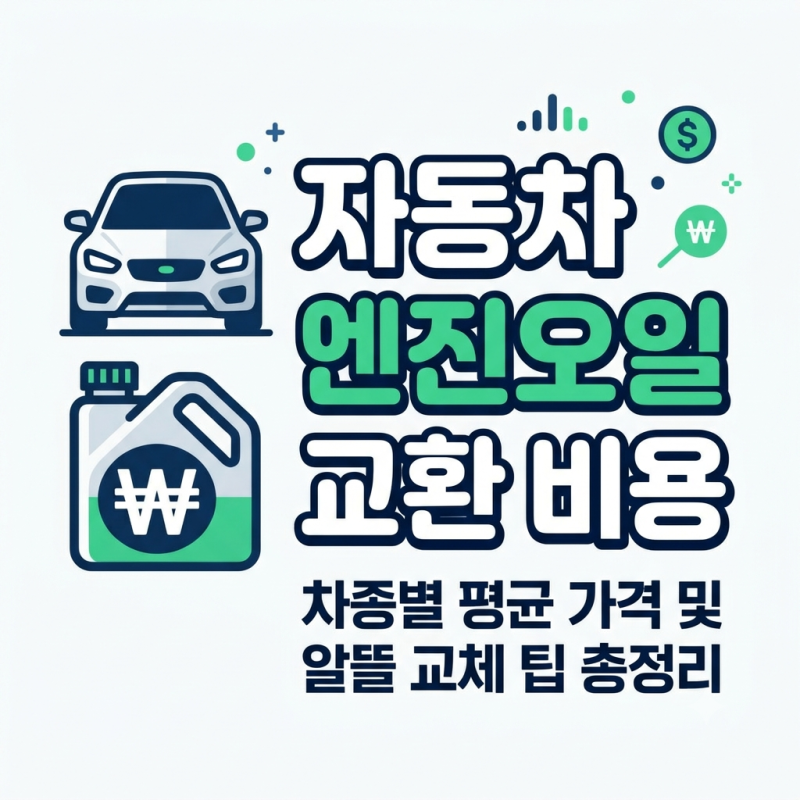 자동차 엔진오일 교환 비용, 차종별 평균 가격 및 알뜰 교체 팁 총정리