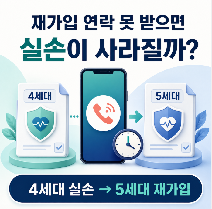 4세대 실손 5년 재가입, 연락을 못 받으면 실비가 사라질까요?