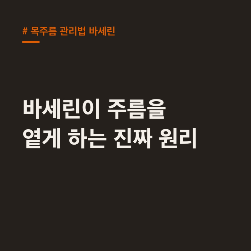 목주름 관리법 바세린, 재생 아닌 '이 원리'로 옅어져요