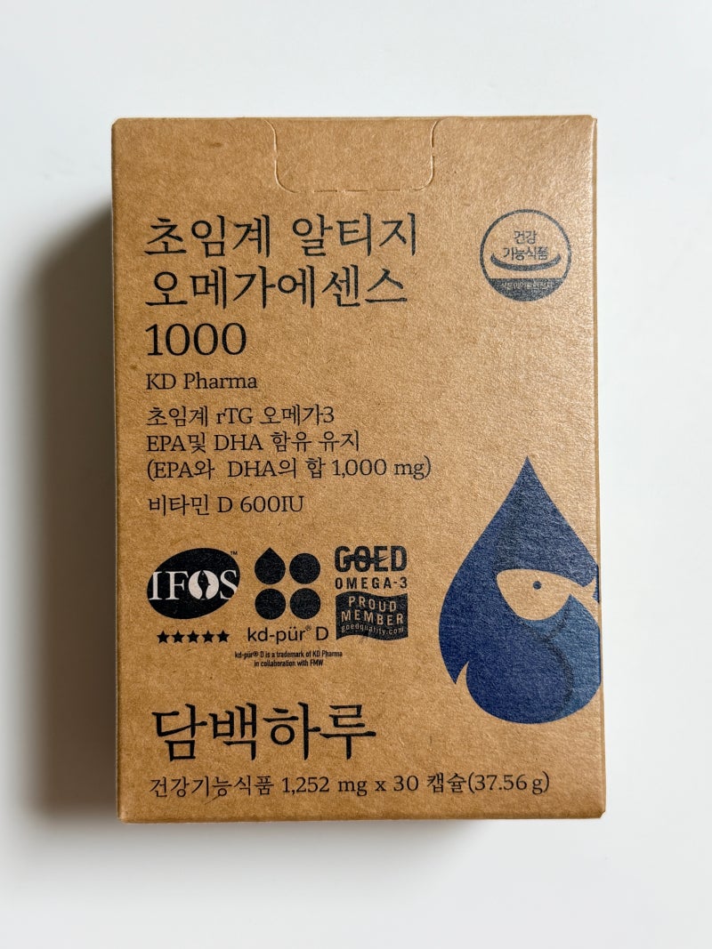 담백하루 초임계 알티지 오메가1000 고순도오메가 직접 먹어본 후기