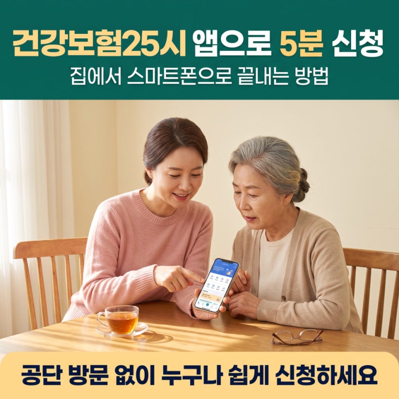대전 서구 장기요양등급 신청, 건강보험25시 앱으로 하는 방법 완전 정리