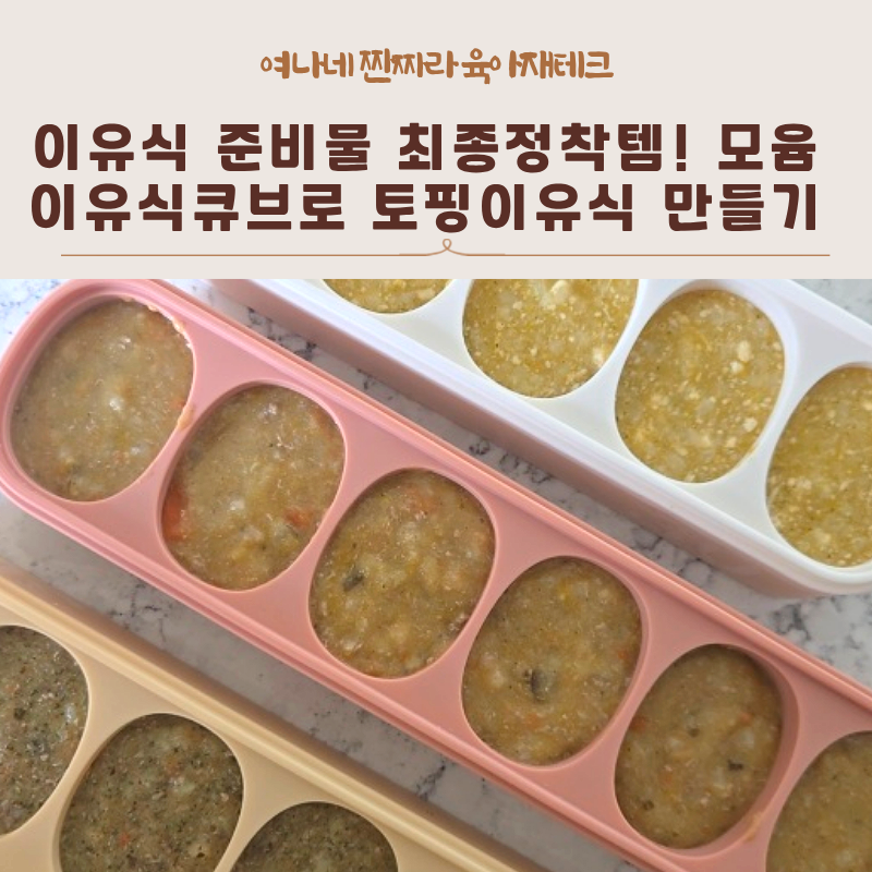 이유식 준비물 최종 정착템! 모윰이유식큐브로 토핑이유식 뚝딱 만들기