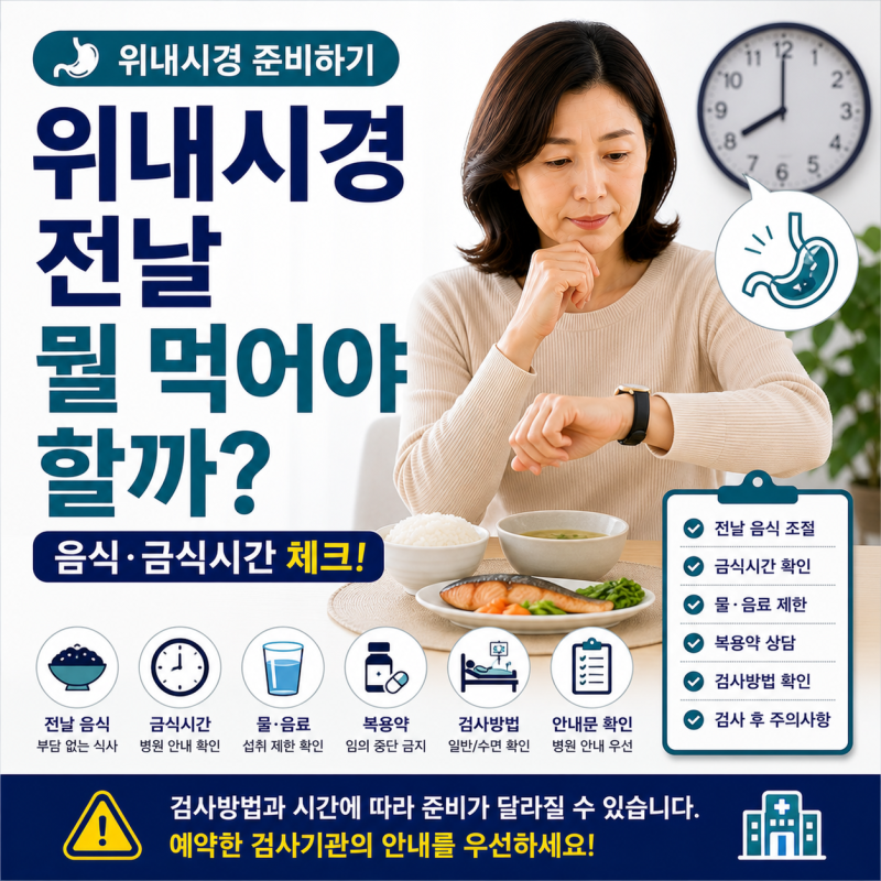 위내시경 전날 음식은? 금식시간과 검사 전 준비사항