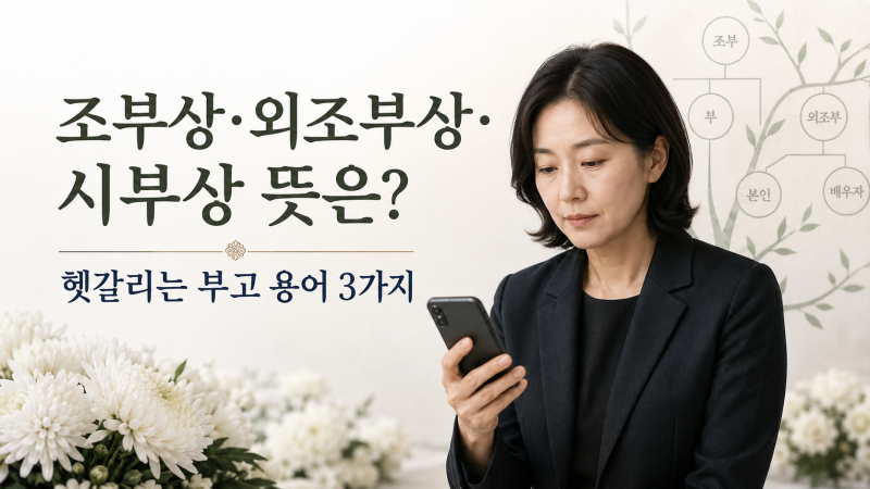 조부상·외조부상·시부상 뜻은? 헷갈리는 부고 용어 3가지