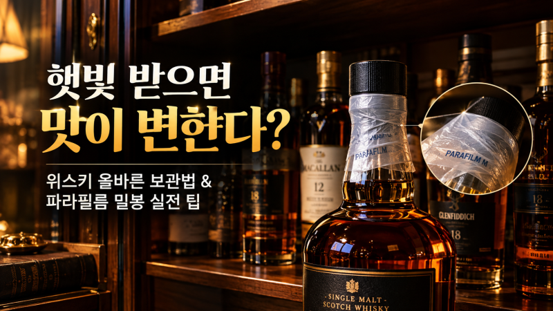 "햇빛 받으면 맛이 변한다?" 위스키 올바른 보관법 & 파라필름 밀봉 실전 팁