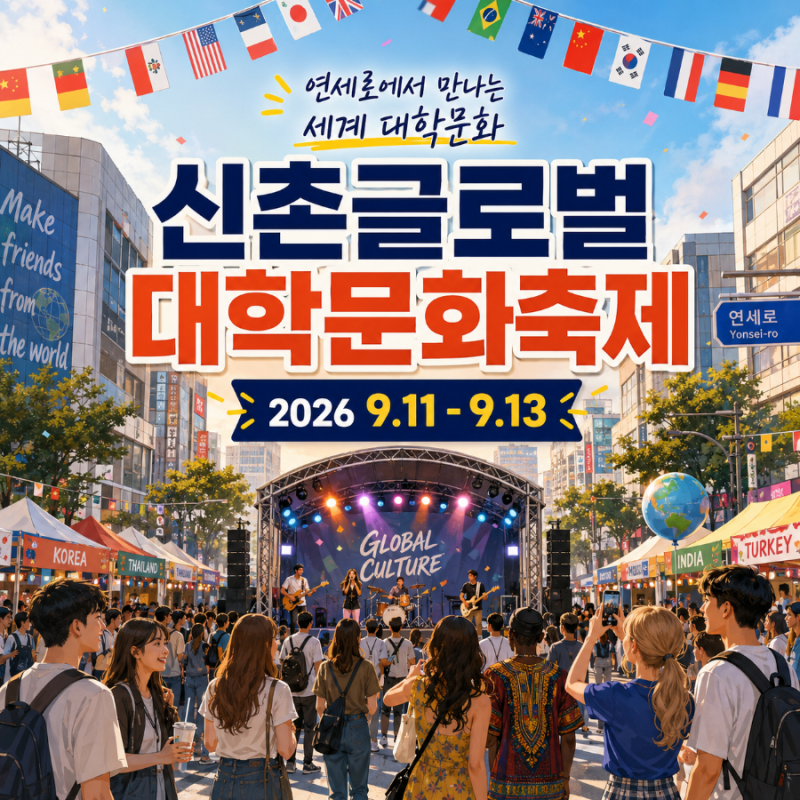 2026 신촌글로벌대학문화축제 일정 및 프로그램 총정리 | 연세로에서 세계를 만나는 9월 주말