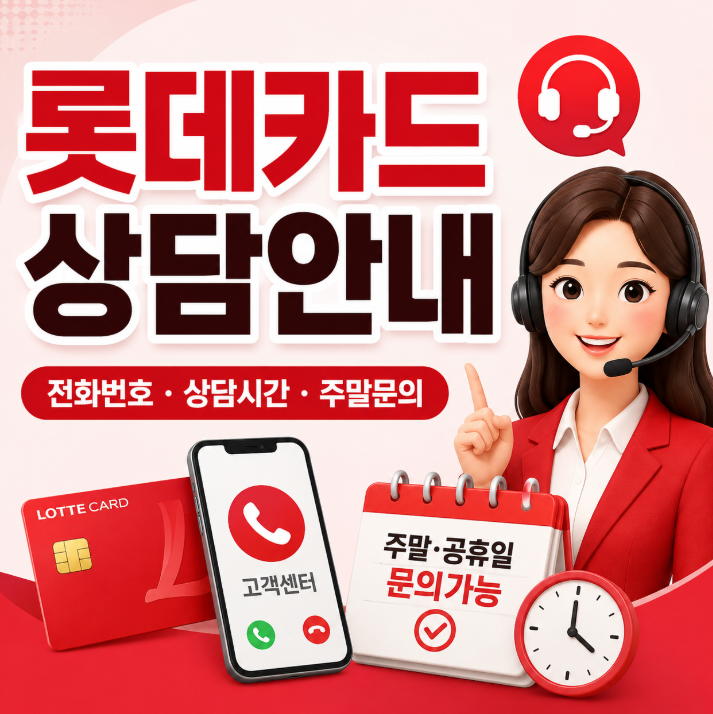 롯데카드 고객센터 전화번호, 상담원 연결 시간과 주말·공휴일 문의 방법