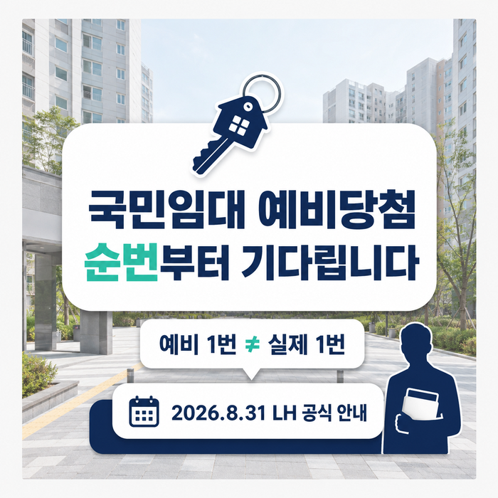 국민임대 예비당첨되면 바로 입주하나요