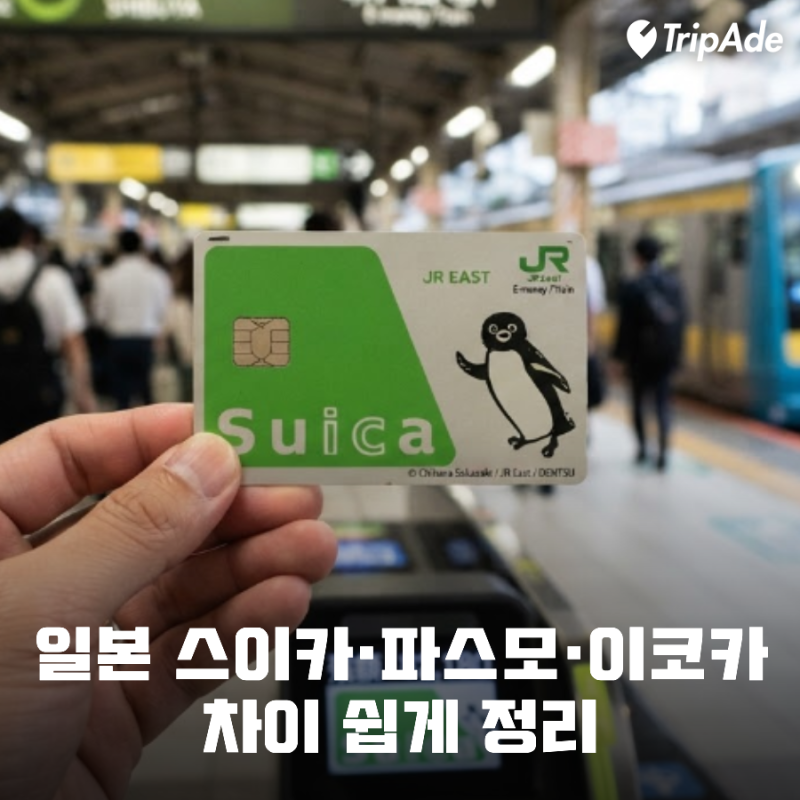 일본 교통카드 스이카·파스모·이코카 차이 쉽게 정리