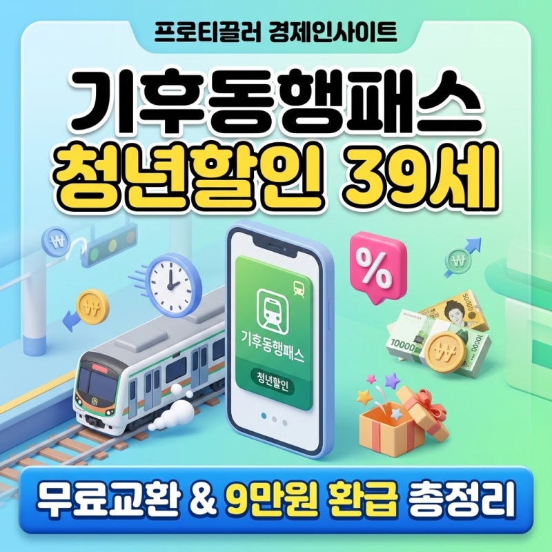 기후동행패스 청년할인 39세 확대와 환급 혜택 총정리