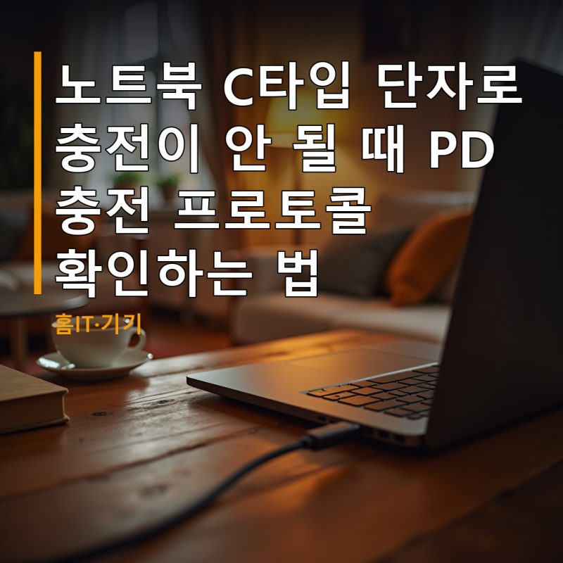 노트북 C타입 단자로 충전이 안 될 때 PD 충전 프로토콜 확인하는 법