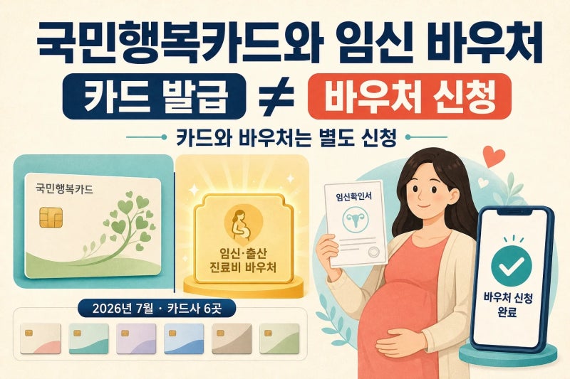 카드만 만들면 끝이라는데… 임신 바우처·국민행복카드 신청은 2026년 7월부터 바뀝니다